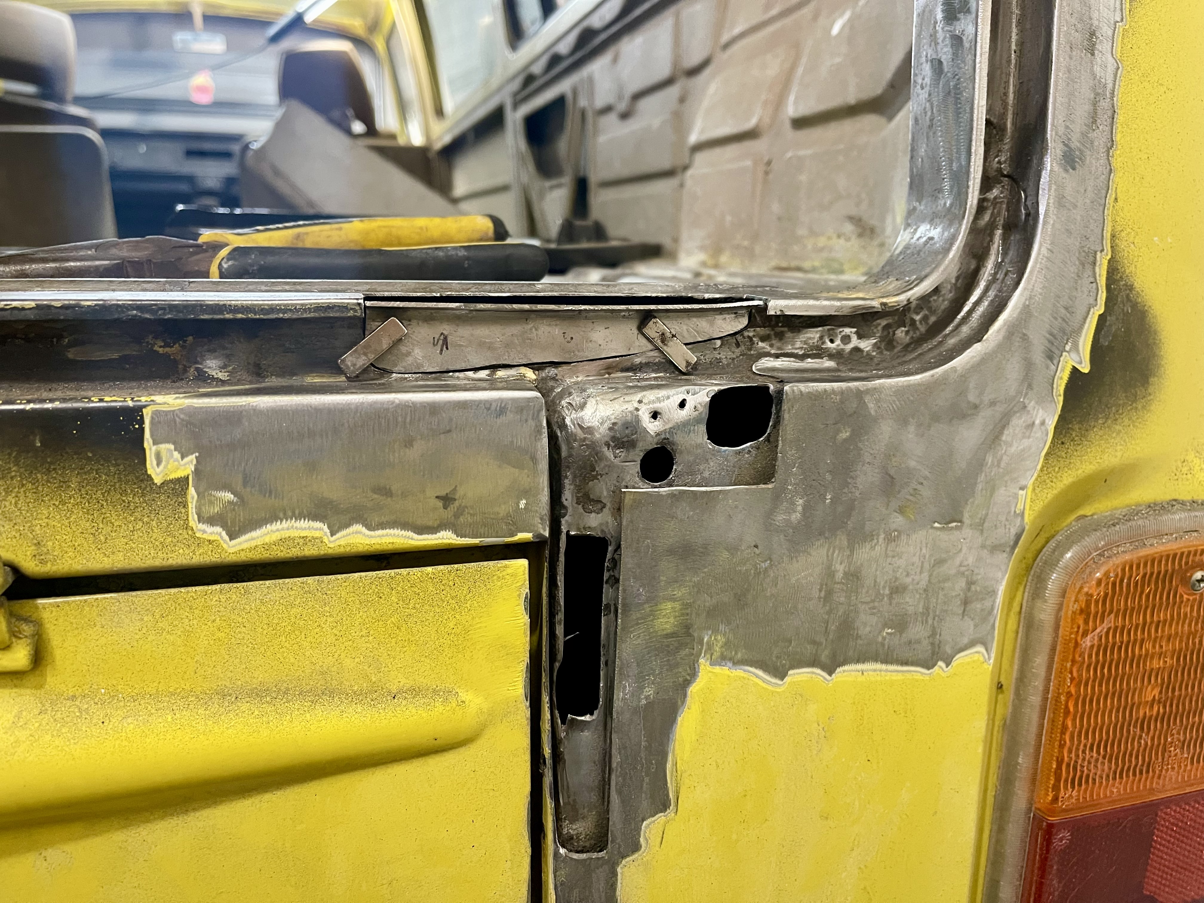 Repairing the back door surround & D-pillar